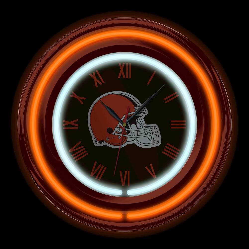 Imperial  - NFL Cleveland Browns 15" Neon Clock  - IMP  705-1020 view 2