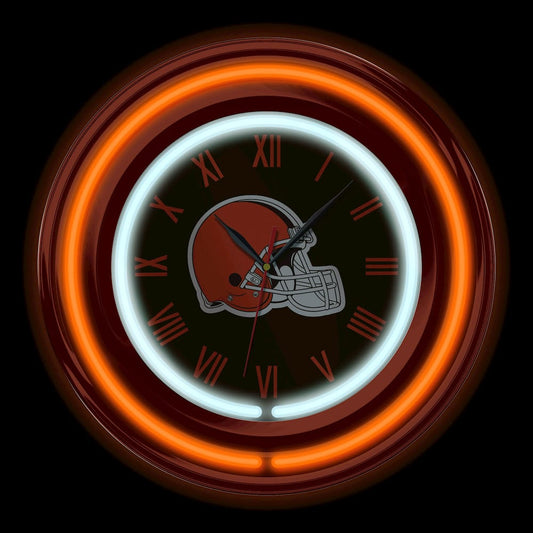 Imperial  - NFL Cleveland Browns 15" Neon Clock  - IMP  705-1020 view 2