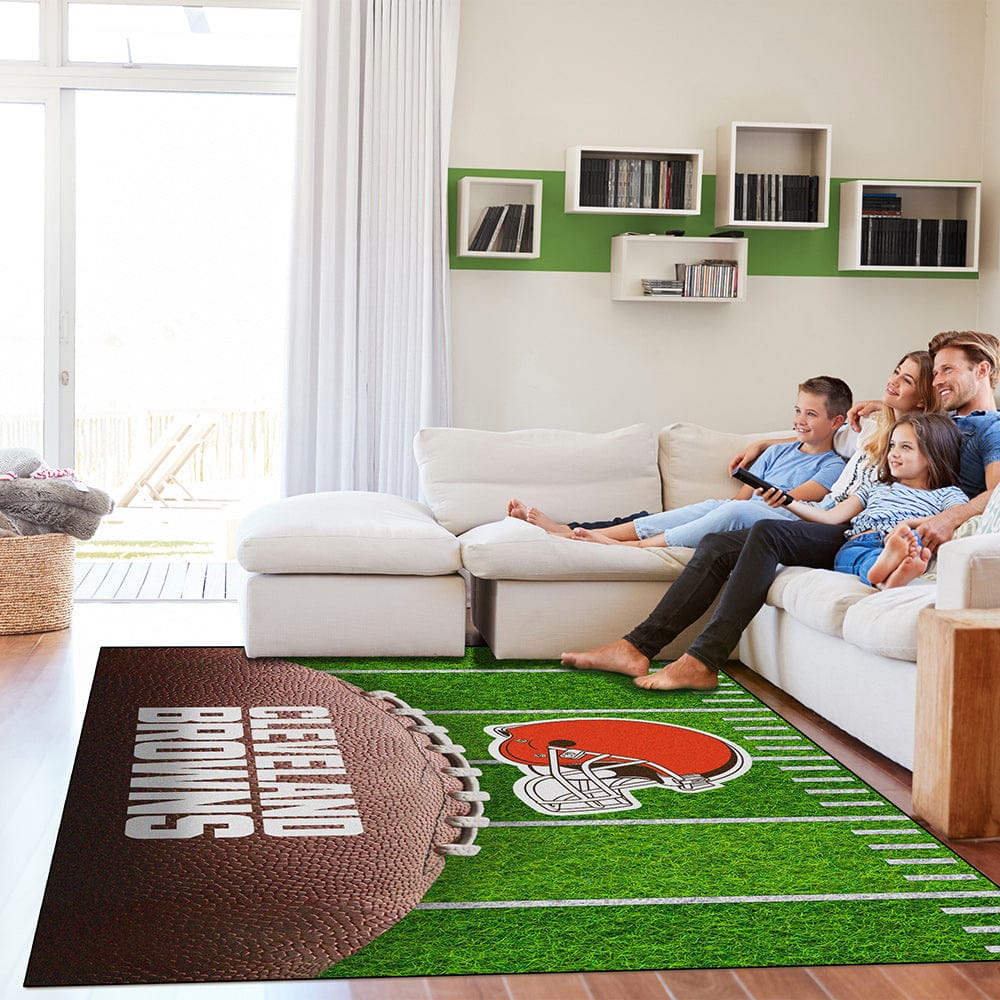 Imperial - NFL Cleveland Browns 5x7 Football Field Washable Rug - IMP  758-1020 view 2