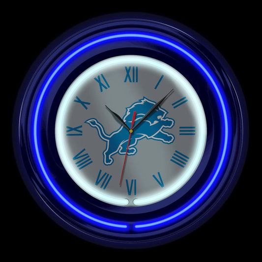 Imperial  - NFL Detroit Lions 15" Neon Clock  - IMP  705-1018 view 2