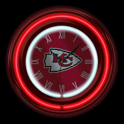 Imperial  - NFL Kansas City Chiefs 15" Neon Clock  - IMP  705-1006 view 2