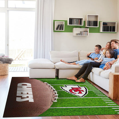 Imperial - NFL Kansas City Chiefs 5x7 Football Field Washable Rug - IMP  758-1006 view 2