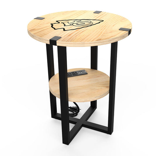 Imperial - NFL Kansas City Chiefs Side Table with Charger - IMP  746-1006 view 1