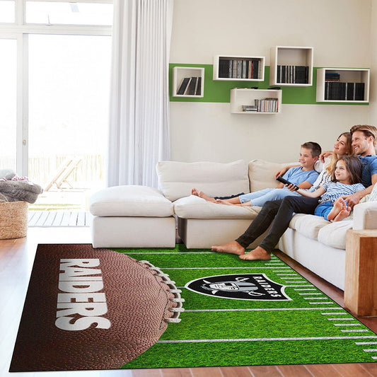 Imperial - NFL Las Vegas Raiders 5x7 Football Field Washable Rug - IMP  758-1010 view 2