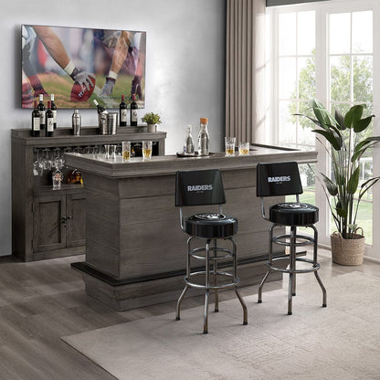 Imperial - NFL Las Vegas Raiders Swivel Barstool with Back - IMP  681-1010 view 2