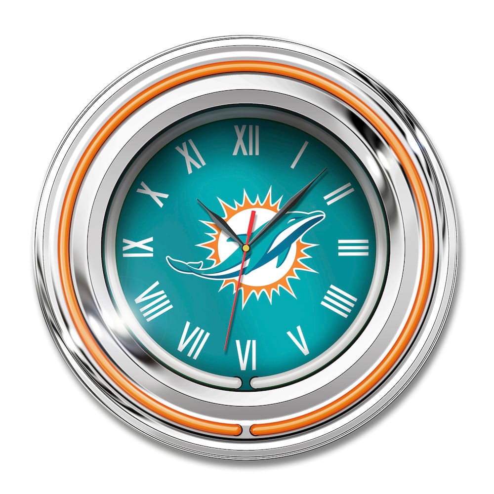 Imperial  - NFL Miami Dolphins 15" Neon Clock  - IMP  705-1008 view 1