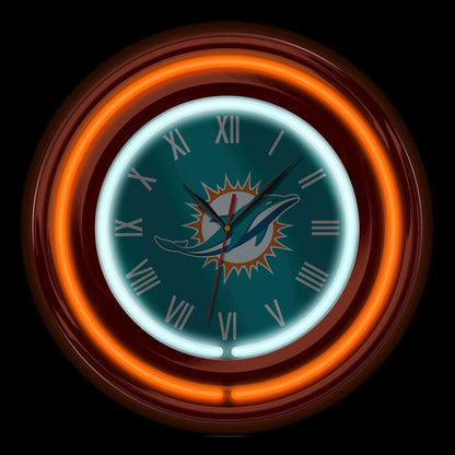 Imperial  - NFL Miami Dolphins 15" Neon Clock  - IMP  705-1008 view 2
