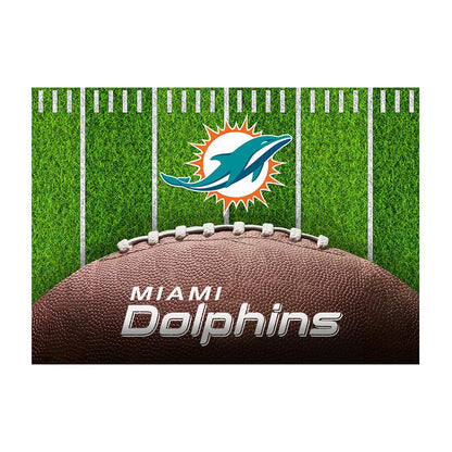 Imperial - NFL Miami Dolphins 5x7 Football Field Washable Rug - IMP  758-1008 view 1