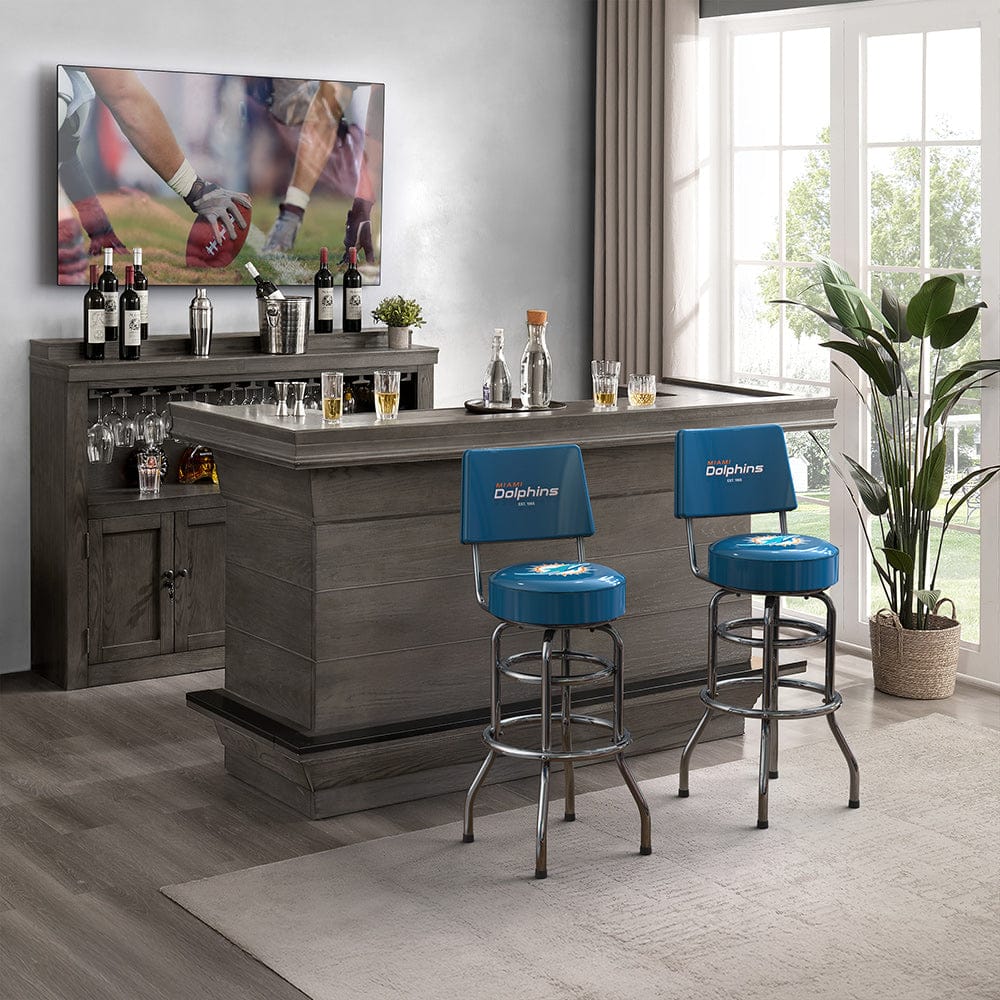 Imperial - NFL Miami Dolphins Swivel Barstool with Back - IMP  681-1008 view 2
