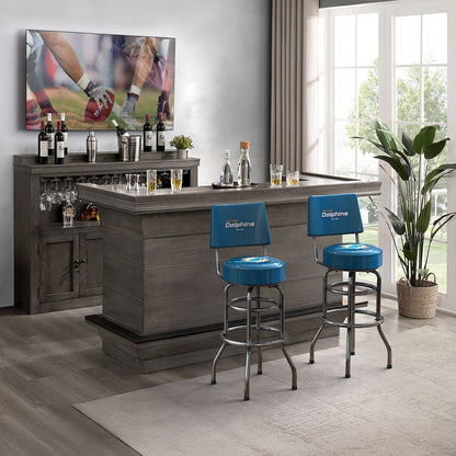 Imperial - NFL Miami Dolphins Swivel Barstool with Back - IMP  681-1008 view 2