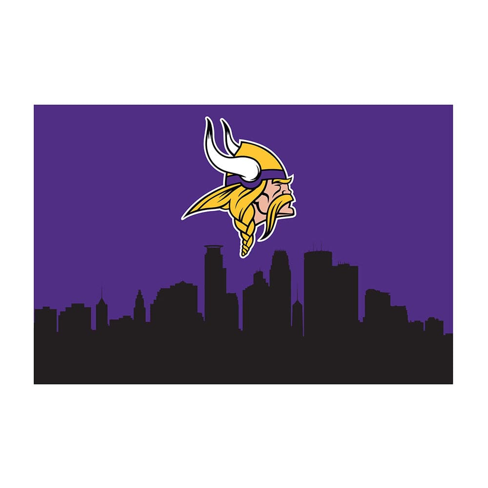Imperial - NFL Minnesota Vikings 2x3 Cityscape Washable Rug - IMP  759-1007 view 1