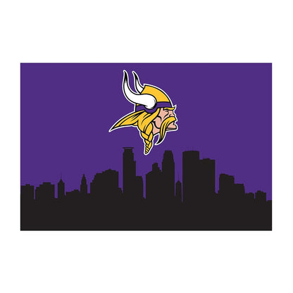 Imperial - NFL Minnesota Vikings 2x3 Cityscape Washable Rug - IMP  759-1007 view 1