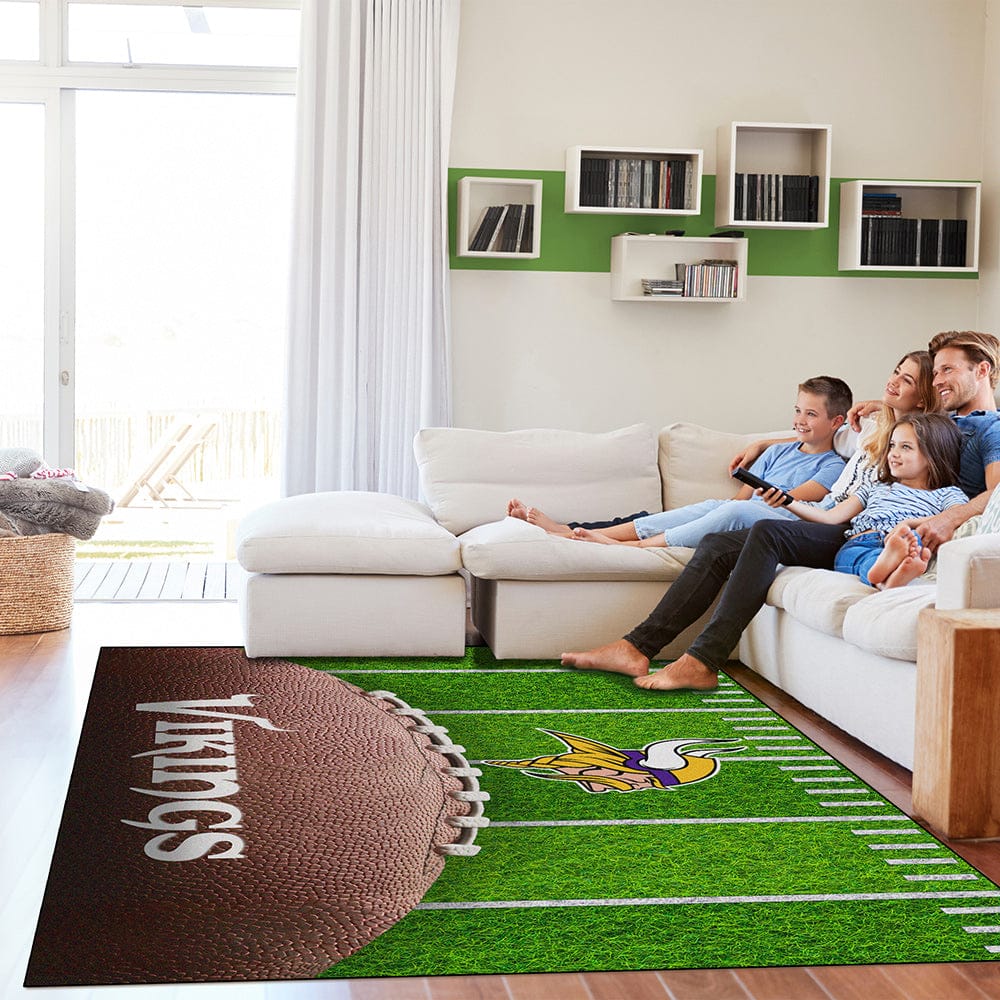 Imperial - NFL Minnesota Vikings 5x7 Football Field Washable Rug - IMP  758-1007 view 2