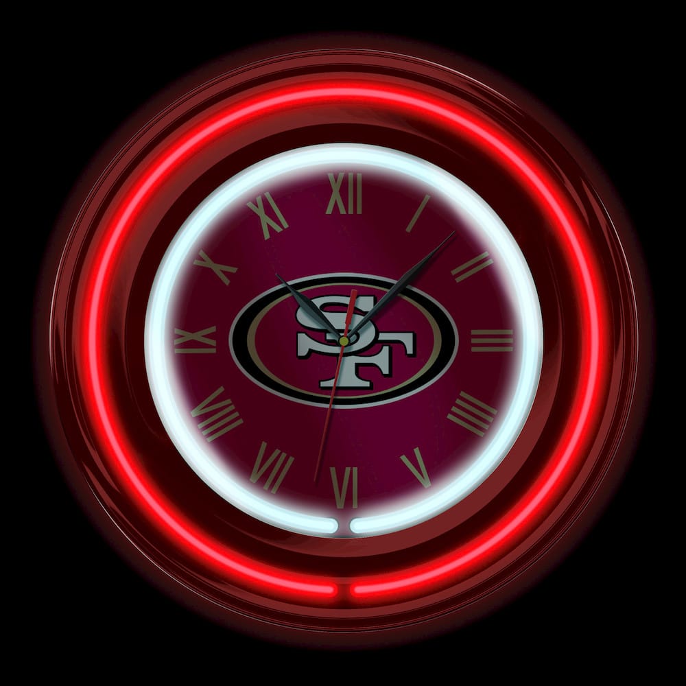 Imperial  - NFL San Francisco 49ers 15" Neon Clock  - IMP  705-1005 view 2