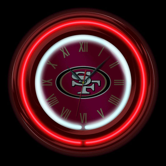 Imperial  - NFL San Francisco 49ers 15" Neon Clock  - IMP  705-1005 view 2