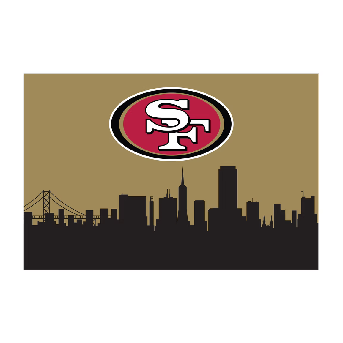 Imperial - NFL San Francisco 49ers 2x3 Cityscape Washable Rug - IMP  759-1005 View 1