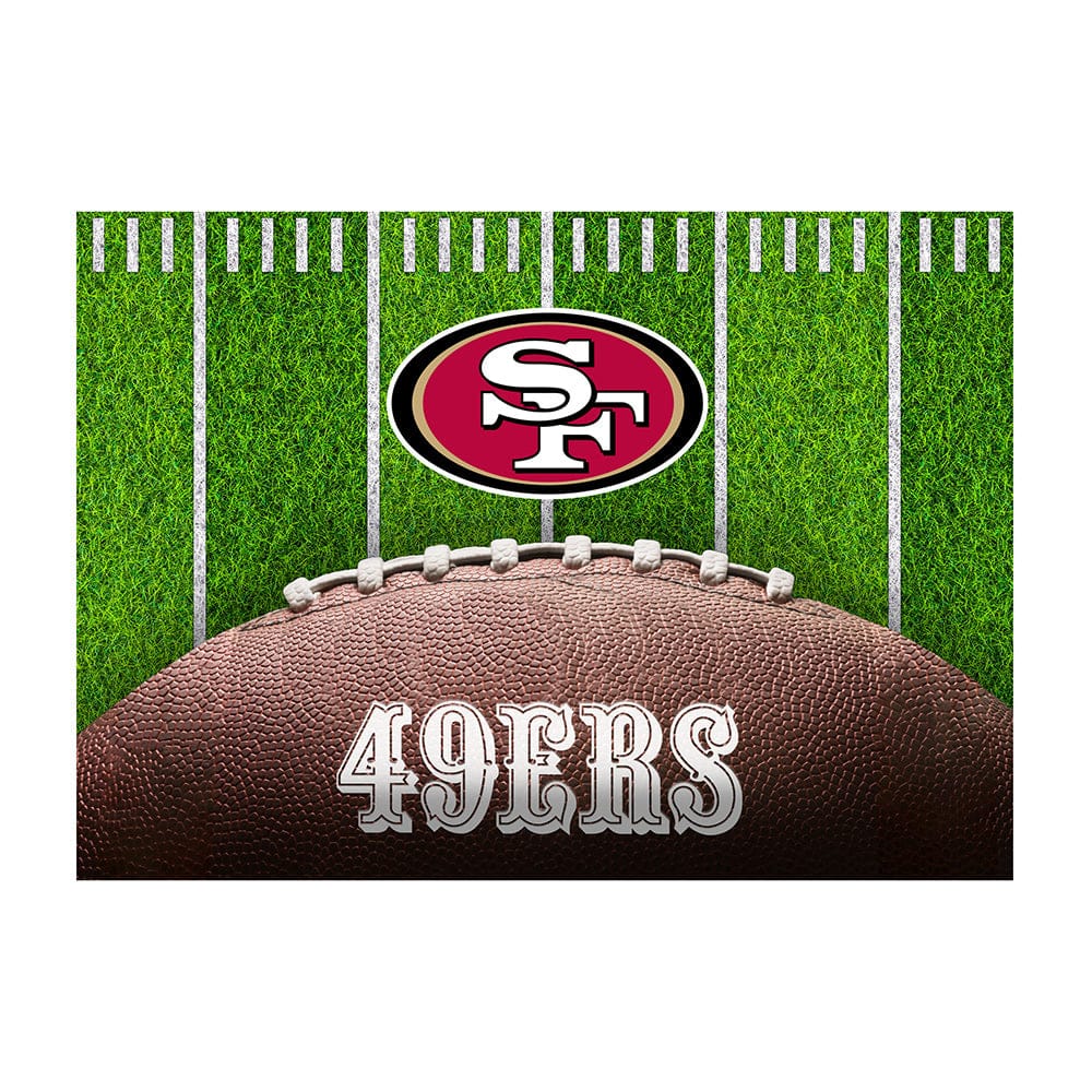 Imperial - NFL San Francisco 49ers 5x7 Football Field Washable Rug - IMP  758-1005 view 1