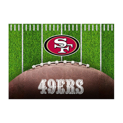 Imperial - NFL San Francisco 49ers 5x7 Football Field Washable Rug - IMP  758-1005 view 1