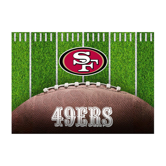 Imperial - NFL San Francisco 49ers 5x7 Football Field Washable Rug - IMP  758-1005 view 1