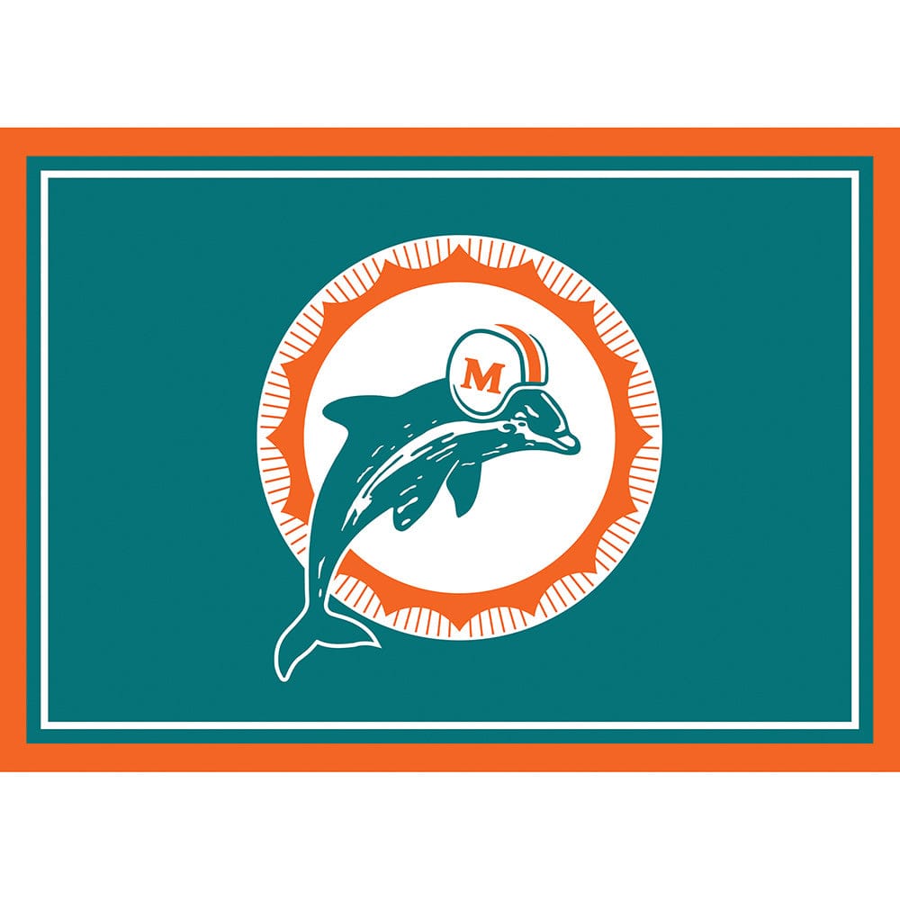 Imperial - NFL Vintage Miami Dolphins 6x8 Spirit Rug - IMP  525-5008-VIN view 1
