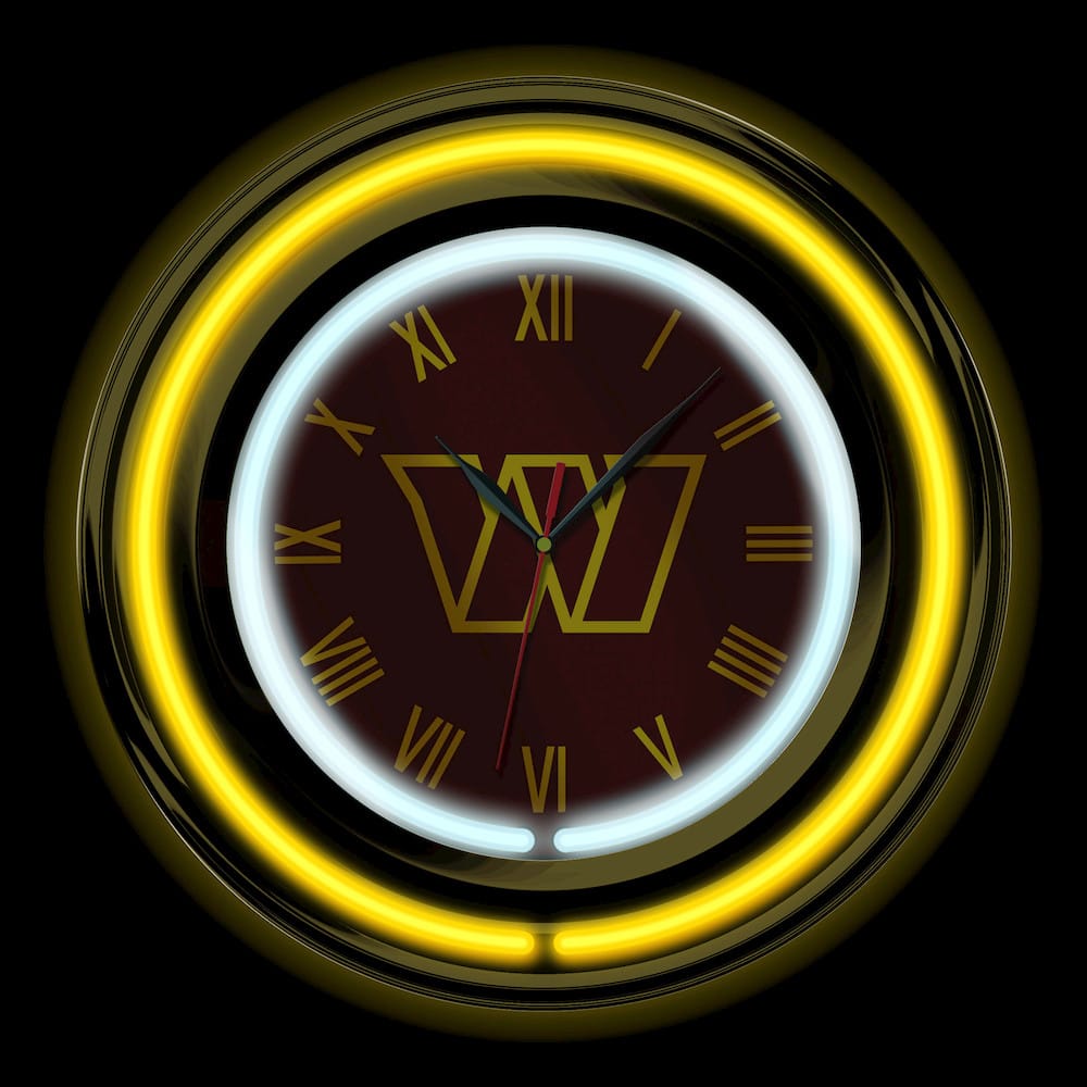 Imperial  - NFL Washington Commanders 15" Neon Clock  - IMP  705-1041 view 2