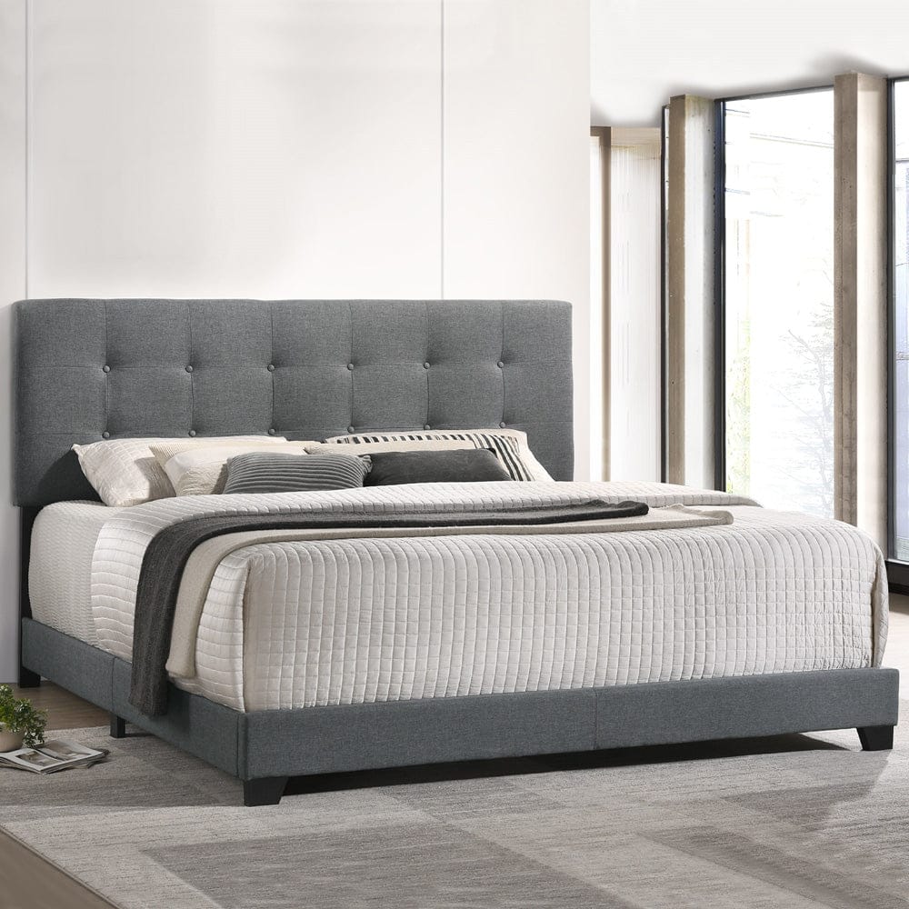 Intercon Furniture - Addyson Upholstered King Bed in Gunmetal - UB-BR-ADYKNG-GNM-C view 4