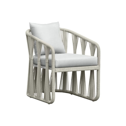 Intercon Furniture - Alexa Outdoor Dining Side Arm Chair in White - AX-CH-460AC-WHT-C view 1