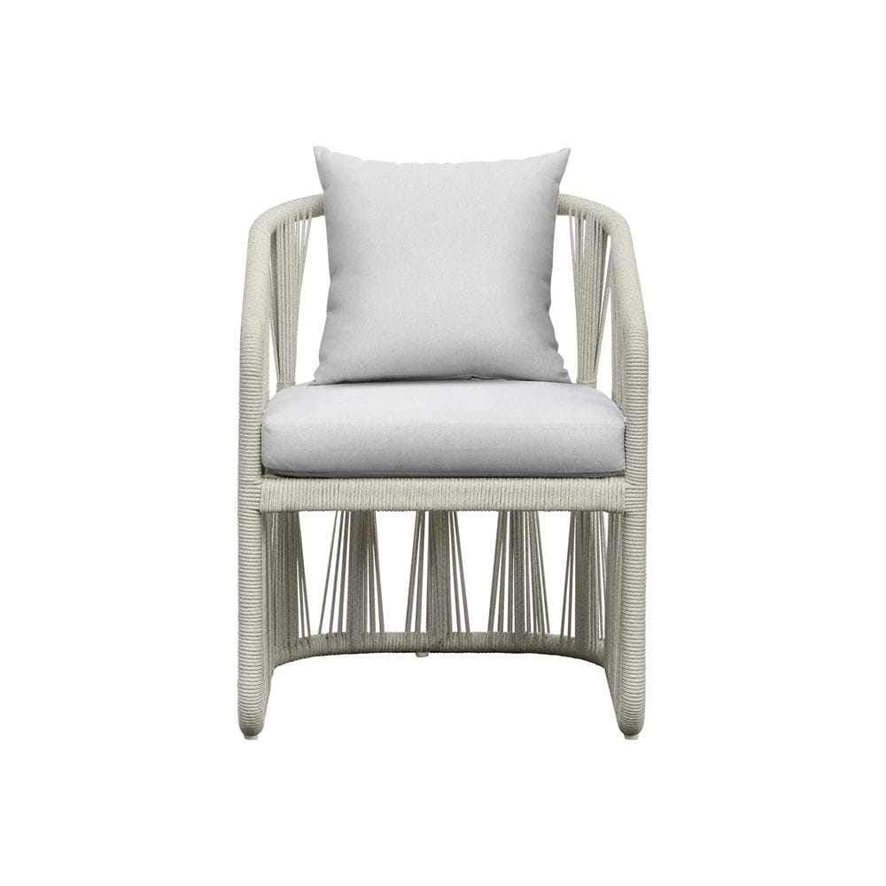Intercon Furniture - Alexa Outdoor Dining Side Arm Chair in White - AX-CH-460AC-WHT-C view 2