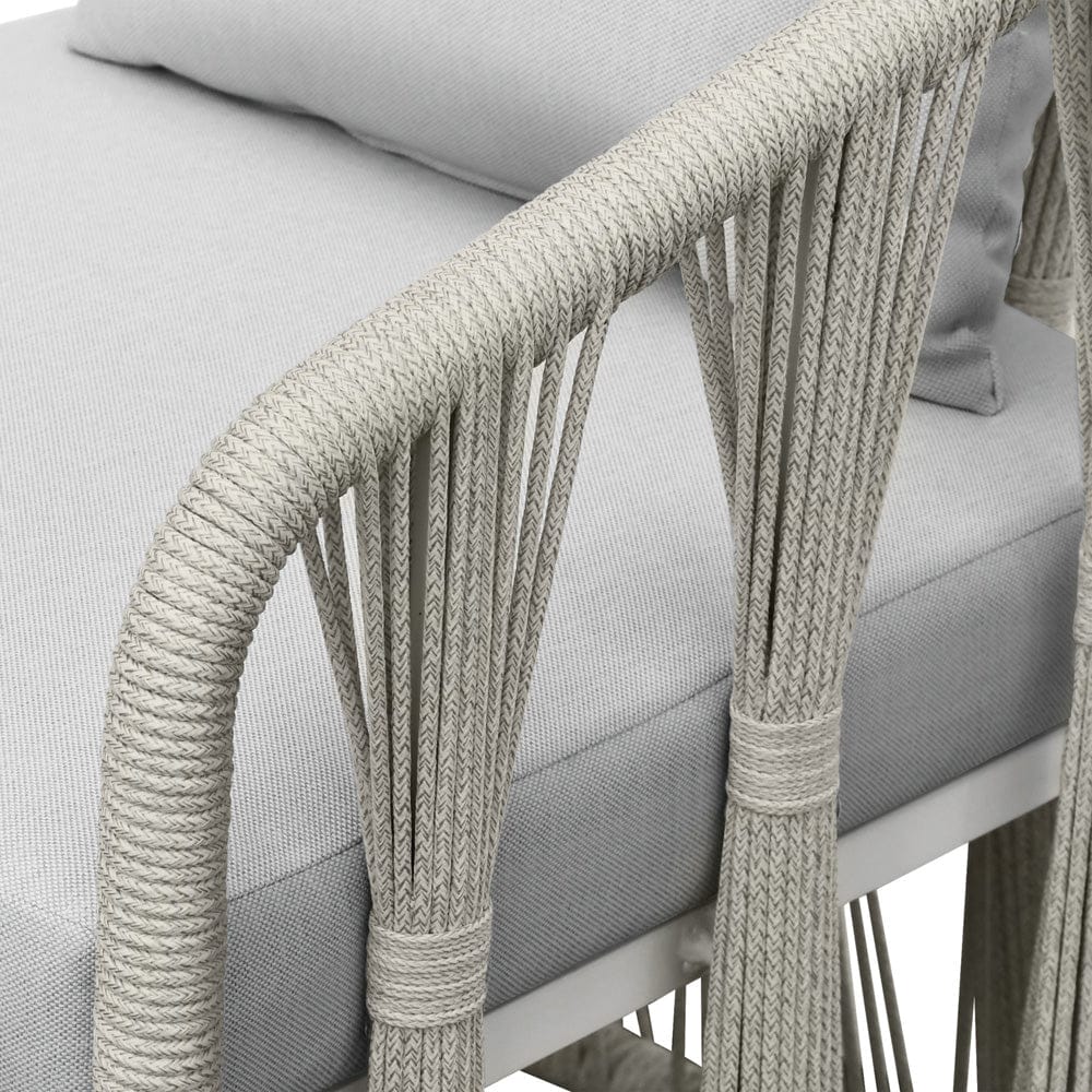 Intercon Furniture - Alexa Outdoor Dining Side Arm Chair in White - AX-CH-460AC-WHT-C view 4
