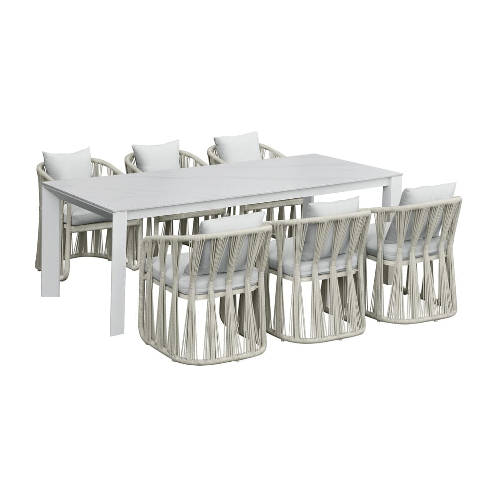 Intercon Furniture - Alexa Outdoor Dining Table  in White - AX-TA-4086-WHT-C view 6