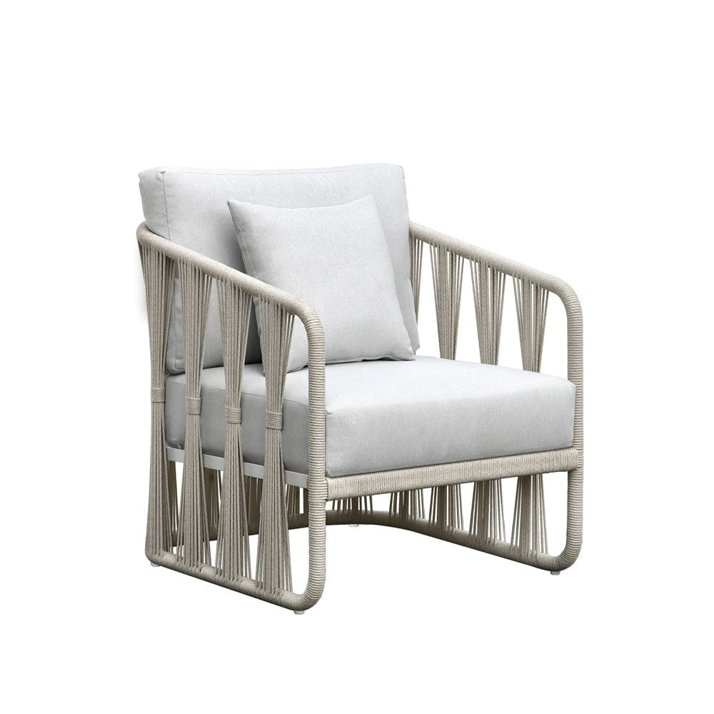 Intercon Furniture - Alexa Outdoor Seating Chair w/Pillow in White - AX-CH-3027C-WHT-C view 1