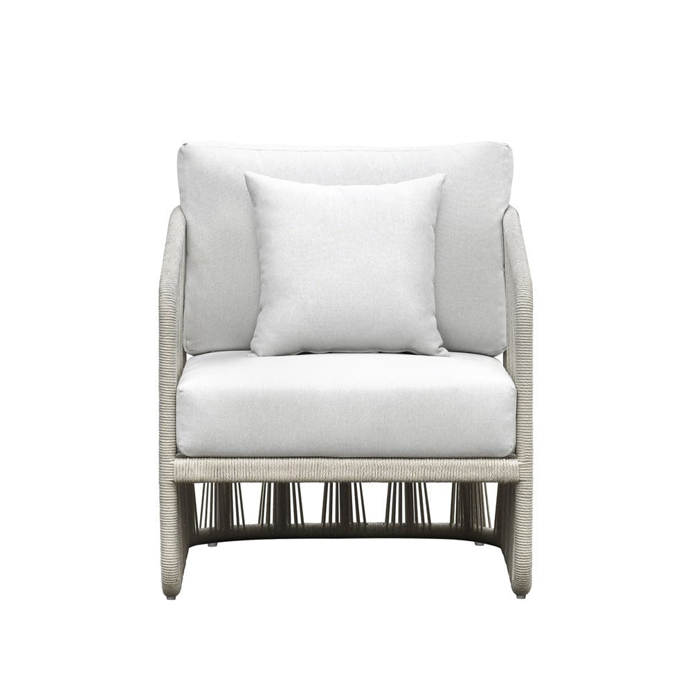 Intercon Furniture - Alexa Outdoor Seating Chair w/Pillow in White - AX-CH-3027C-WHT-C view 2