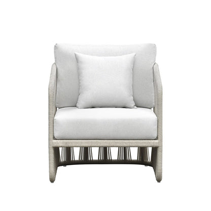 Intercon Furniture - Alexa Outdoor Seating Chair w/Pillow in White - AX-CH-3027C-WHT-C view 2