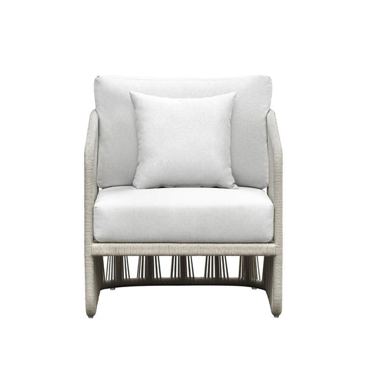 Intercon Furniture - Alexa Outdoor Seating Chair w/Pillow in White - AX-CH-3027C-WHT-C view 2
