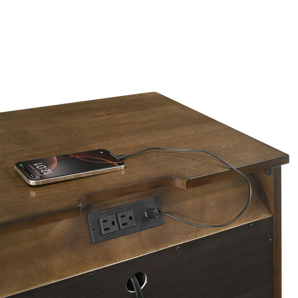 Intercon Furniture - Andover Nightstand  in Walnut - AO-BR-5502-WAL-C view 3