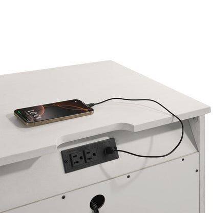 Intercon Furniture - Andover Nightstand  in White - AO-BR-5502-WHT-C view 3