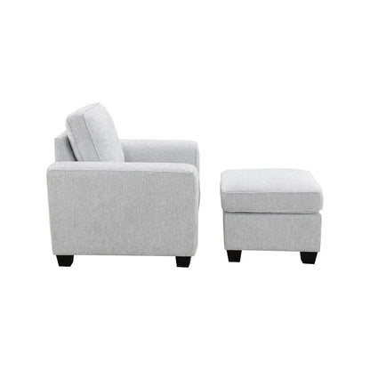 Intercon Furniture - Ashbury Chair in Tup Soft Gray Chenille - SY-CH-ASH40-SGC-C view 4