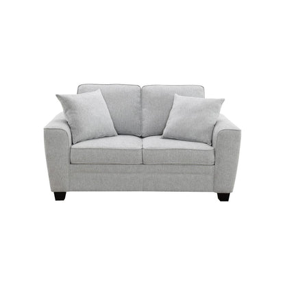 Intercon Furniture - Ashbury Loveseat w/2 Pillows in Tup Soft Gray Chenille - SY-LS-ASH64-SGC-C view 1