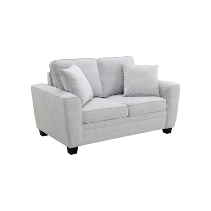 Intercon Furniture - Ashbury Loveseat w/2 Pillows in Tup Soft Gray Chenille - SY-LS-ASH64-SGC-C view 2