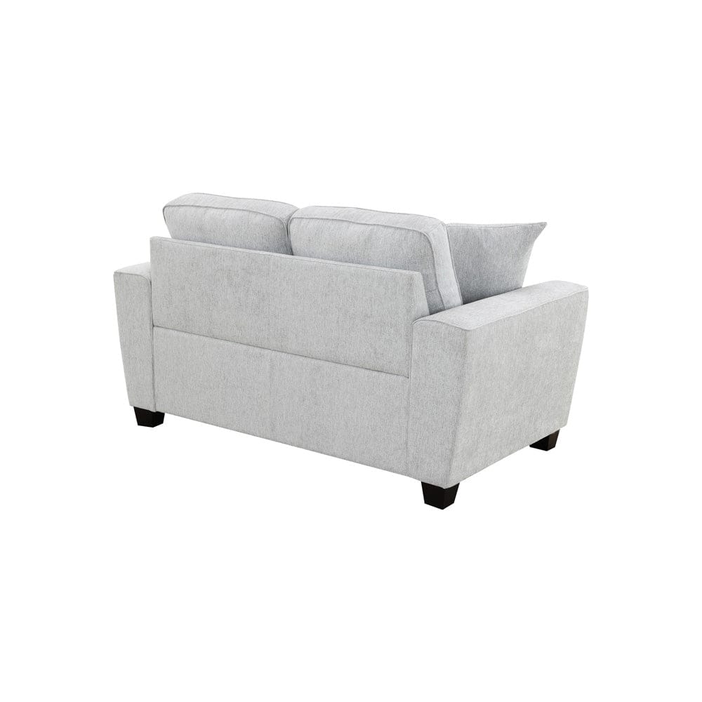 Intercon Furniture - Ashbury Loveseat w/2 Pillows in Tup Soft Gray Chenille - SY-LS-ASH64-SGC-C view 3