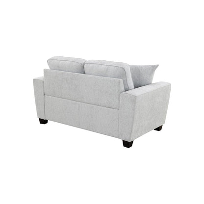 Intercon Furniture - Ashbury Loveseat w/2 Pillows in Tup Soft Gray Chenille - SY-LS-ASH64-SGC-C view 3