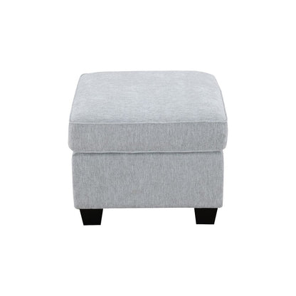 Intercon Furniture - Ashbury Ottoman in Tup Soft Gray Chenille - SY-OT-ASH34-SGC-C view 1