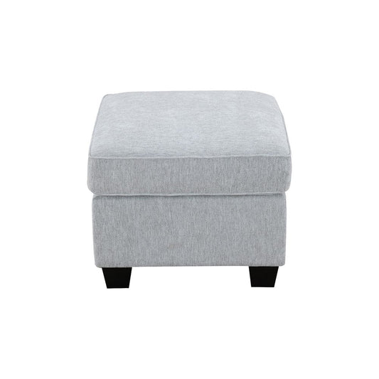 Intercon Furniture - Ashbury Ottoman in Tup Soft Gray Chenille - SY-OT-ASH34-SGC-C view 1