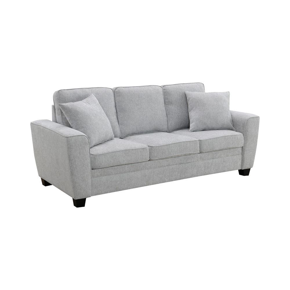 Intercon Furniture - Ashbury Sofa w/2 Pillows in Tup Soft Gray Chenille - SY-SF-ASH84-SGC-C view 2
