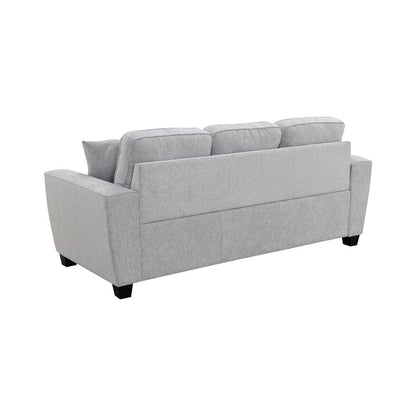 Intercon Furniture - Ashbury Sofa w/2 Pillows in Tup Soft Gray Chenille - SY-SF-ASH84-SGC-C view 3