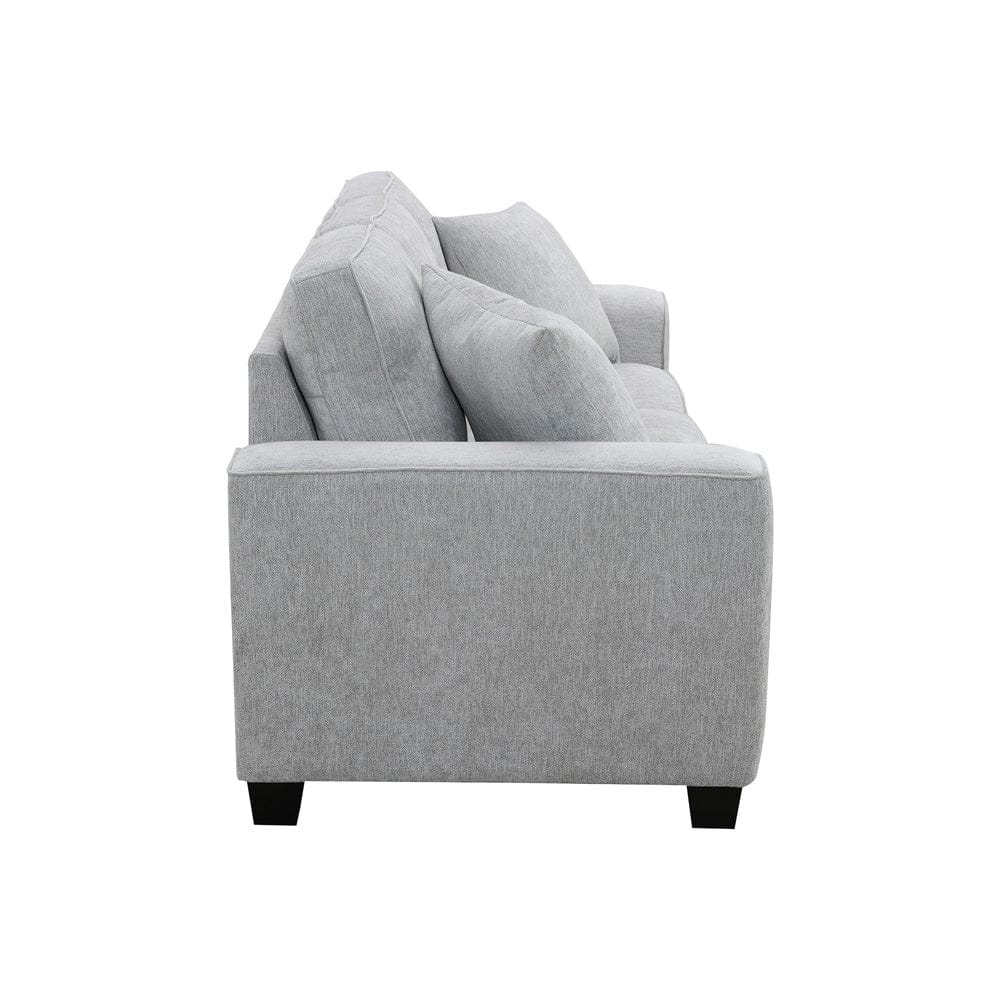 Intercon Furniture - Ashbury Sofa w/2 Pillows in Tup Soft Gray Chenille - SY-SF-ASH84-SGC-C view 4