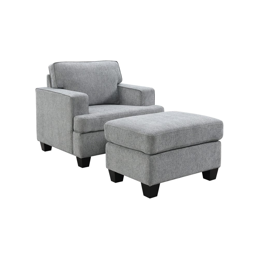 Intercon Furniture - Baldwin Chair in Dalton Graphite - SY-CH-BWN39-GPH-C view 4