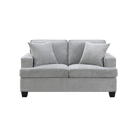 Intercon Furniture - Baldwin Loveseat w/2 Pillows in Dalton Graphite - SY-LS-BWN61-GPH-C view 1