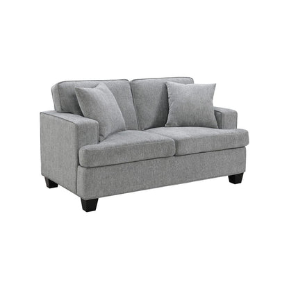 Intercon Furniture - Baldwin Loveseat w/2 Pillows in Dalton Graphite - SY-LS-BWN61-GPH-C view 2