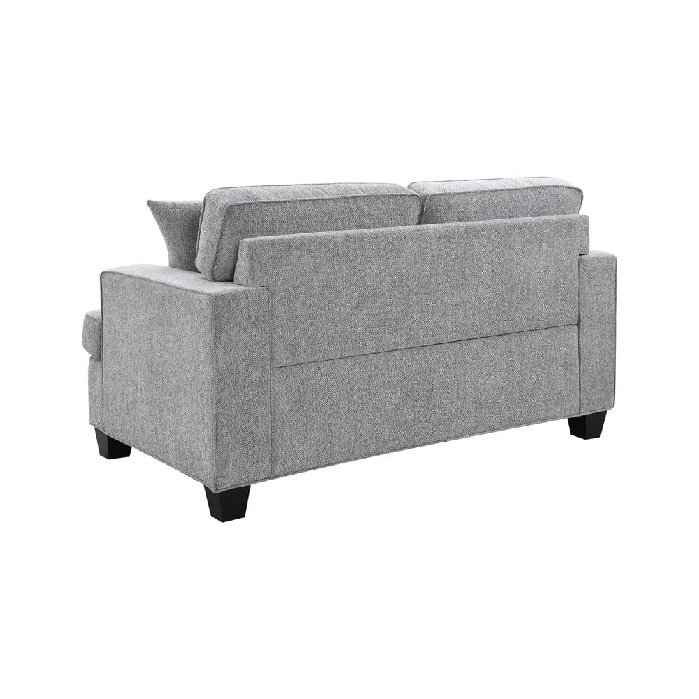 Intercon Furniture - Baldwin Loveseat w/2 Pillows in Dalton Graphite - SY-LS-BWN61-GPH-C view 3